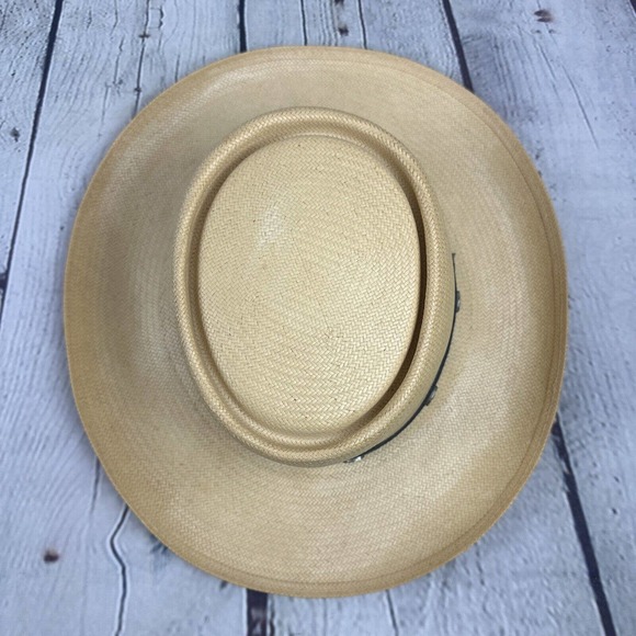 Resistol Fandango Vinylcote Men’s Cream Oval Cowboy Western Straw Hat Sz 7 - Picture 2 of 13